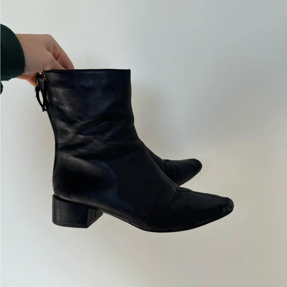J crew Black Leather Ankle Boots - Picture 4 of 5